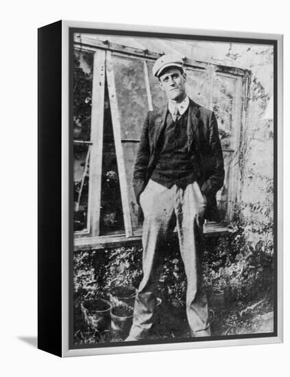 James Joyce in the Garden of His Friend Constantine Curran in Dublin, 1904-Irish Photographer-Framed Premier Image Canvas