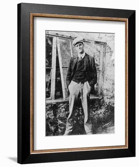 James Joyce in the Garden of His Friend Constantine Curran in Dublin, 1904-Irish Photographer-Framed Giclee Print