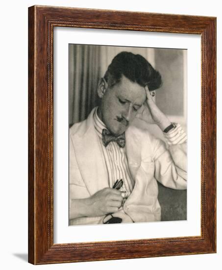 James Joyce, Irish author, 20th century-Unknown-Framed Photographic Print