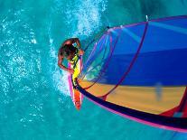 Windsurfing Jumping, Aruba, Caribbean-James Kay-Photographic Print