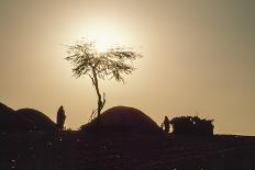 Sunset at Kywe Sun Wharf. KYWE SUN Wharf, Mandalay, Burma., 1980S (Photo)-James L Stanfield-Giclee Print