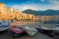 View of the Old Town. Cefalu, Sicily-James Lange-Premier Image Canvas