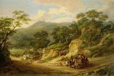 Landscape with Figures and Cattle-James Leakey-Framed Premium Giclee Print