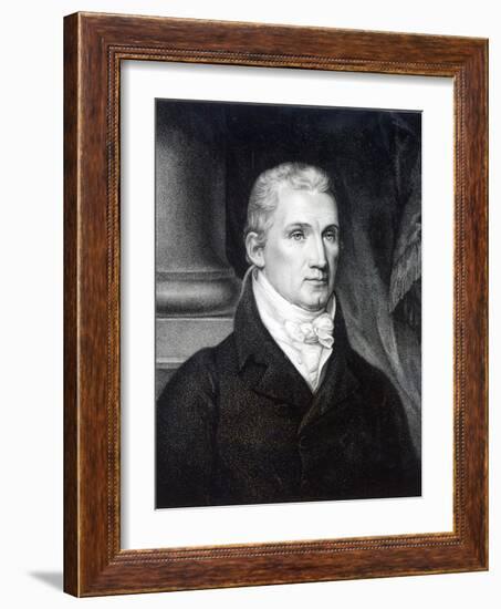 James Monroe, Engraved by Thomas Gimbrede-American School-Framed Giclee Print