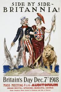 Side by Side - Britannia! Poster by James Montgomery Flagg