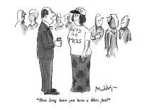 "O.K., so you're forty, you've lived half your life. Look at the bright si?" - New Yorker Cartoon-James Mulligan-Premium Giclee Print