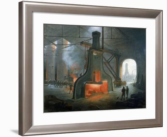 James Nasmyth's Steam Hammer Erected in His Foundry Near Manchester in 1832-James Nasmyth-Framed Giclee Print