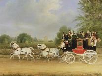 Queen Victoria and Prince Albert Taking Air in Hyde Park, London, C1840-James Pollard-Framed Giclee Print