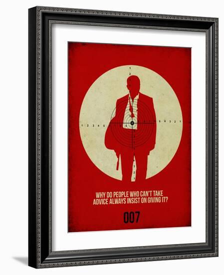 James Poster Red-Anna Malkin-Framed Art Print