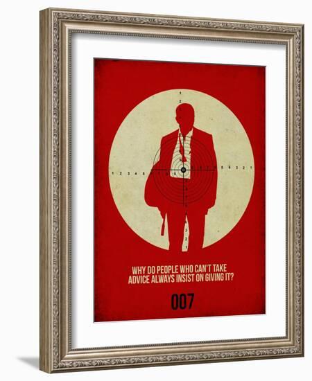 James Poster Red-Anna Malkin-Framed Art Print