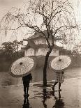 Women Carrying Japanese Umbrellas-James R. Young-Framed Premier Image Canvas