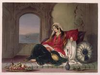 Kandahar Lady of Rank, Engaged in Smoking-James Rattray-Giclee Print