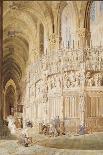 Intérieur de la cathédrale de Chartres-James Roberts-Framed Premier Image Canvas