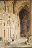 Intérieur de la cathédrale de Chartres-James Roberts-Framed Premier Image Canvas