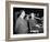 James Stewart & Alfred Hitchcock (b/w photo)-null-Framed Photo