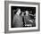 James Stewart & Alfred Hitchcock (b/w photo)-null-Framed Photo