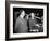 James Stewart & Alfred Hitchcock (b/w photo)-null-Framed Photo