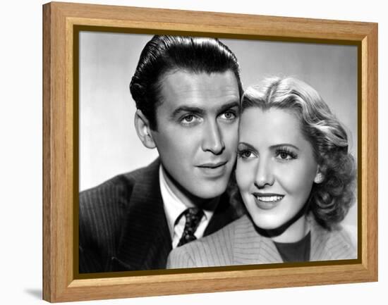 James Stewart and Jean Arthur Mr. SMITH GOES TO WASHINGTON, 1939 directed by FRANK CAPRA (b/w photo-null-Framed Stretched Canvas