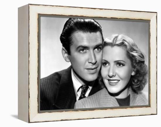 James Stewart and Jean Arthur Mr. SMITH GOES TO WASHINGTON, 1939 directed by FRANK CAPRA (b/w photo-null-Framed Stretched Canvas