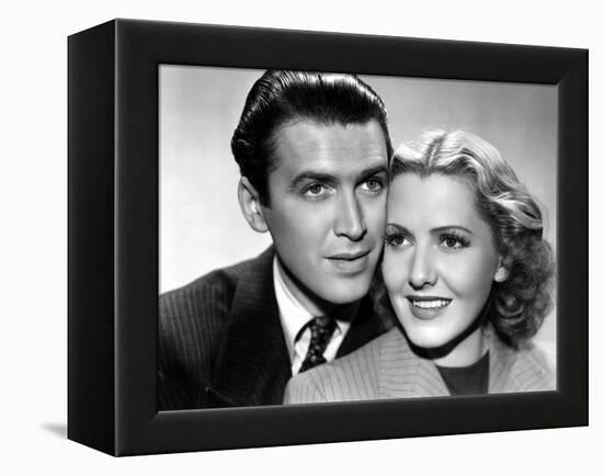 James Stewart and Jean Arthur Mr. SMITH GOES TO WASHINGTON, 1939 directed by FRANK CAPRA (b/w photo-null-Framed Stretched Canvas