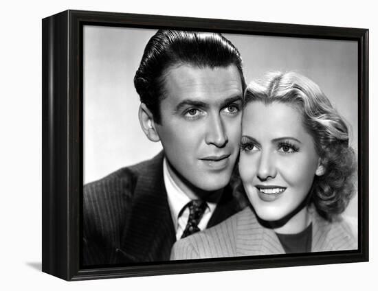 James Stewart and Jean Arthur Mr. SMITH GOES TO WASHINGTON, 1939 directed by FRANK CAPRA (b/w photo-null-Framed Stretched Canvas