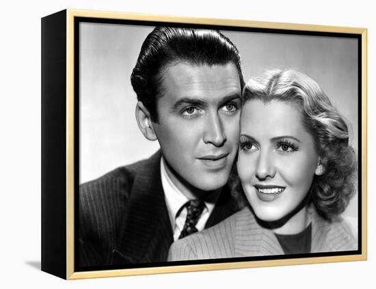 James Stewart and Jean Arthur Mr. SMITH GOES TO WASHINGTON, 1939 directed by FRANK CAPRA (b/w photo-null-Framed Stretched Canvas