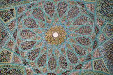 Ceiling of Tomb of Hafez, Iran's most famous poet, 1325-1389, Shiraz, Iran, Middle East-James Strachan-Photographic Print