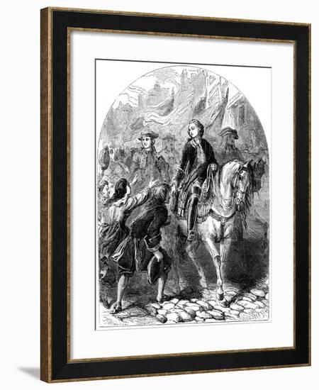 James Stuart, the Old Pretender (1688-176), Entering Dundee, 18th Century-C Sheeres-Framed Giclee Print