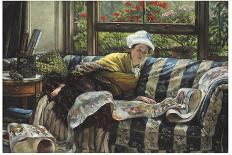 A Young Woman in a Boat-James Tissot-Art Print