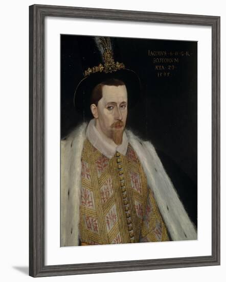 James VI and I (1566-162), King of Scotland, 1595-Adrian Vanson-Framed Giclee Print