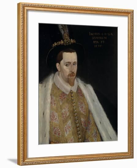 James VI and I (1566-162), King of Scotland, 1595-Adrian Vanson-Framed Giclee Print
