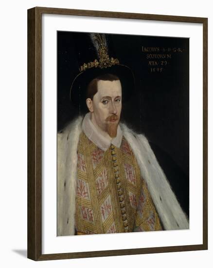 James VI and I (1566-162), King of Scotland, 1595-Adrian Vanson-Framed Giclee Print