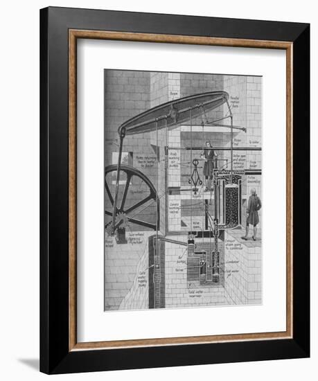 'James Watt's Steam Engine at Work', c1934-Unknown-Framed Giclee Print