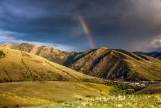 Rainbow at Sunset over Hellgate Canyon in Missoula, Montana-James White-Photographic Print