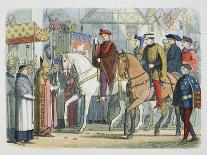Charles VI of France and Henry V of England welcomed by the clergy, Paris, 1420 (1864)-James William Edmund Doyle-Giclee Print