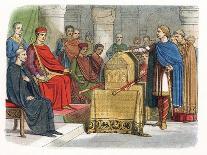 Baptism of King Guthorm, Ad 878, from a Chronicle of England BC 55 to Ad 1485, Pub. London, 1863-James William Edmund Doyle-Framed Giclee Print