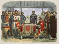 King John Signs the Great Charter, from a Chronicle of England BC 55 to Ad 1485, Pub. London, 1863-James William Edmund Doyle-Giclee Print