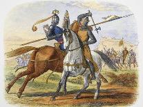 Robert the Bruce kills Sir Henry Bohun, Battle of Bannockburn, Scotland, 1314 (1864)-James William Edmund Doyle-Giclee Print