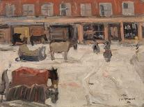 Market Scene (Oil on Panel)-James Wilson Morrice-Giclee Print