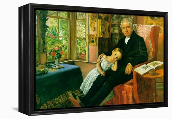 James Wyatt and His Granddaughter-John Everett Millais-Framed Stretched Canvas