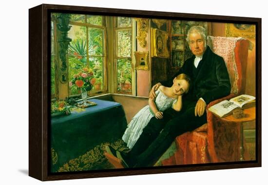 James Wyatt and His Granddaughter-John Everett Millais-Framed Stretched Canvas