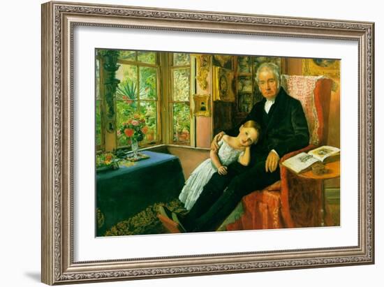 James Wyatt and His Granddaughter-John Everett Millais-Framed Art Print