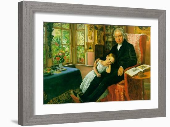 James Wyatt and His Granddaughter-John Everett Millais-Framed Art Print