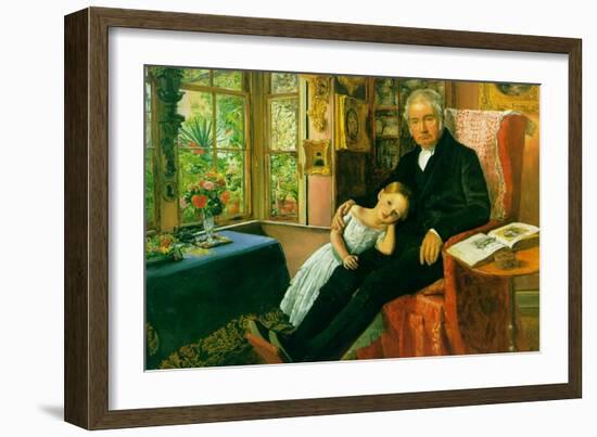 James Wyatt and His Granddaughter-John Everett Millais-Framed Art Print