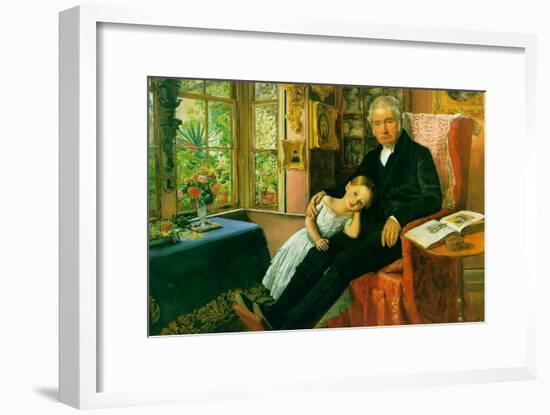 James Wyatt and His Granddaughter-John Everett Millais-Framed Art Print