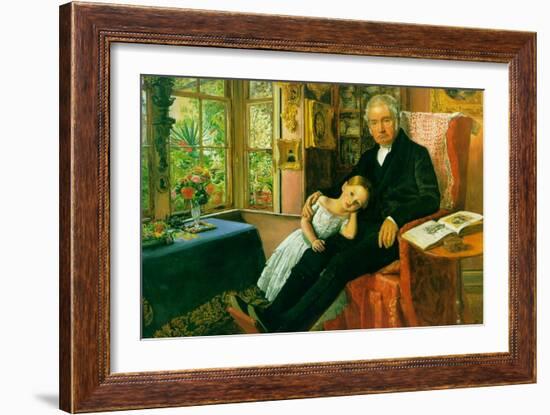 James Wyatt and His Granddaughter-John Everett Millais-Framed Art Print