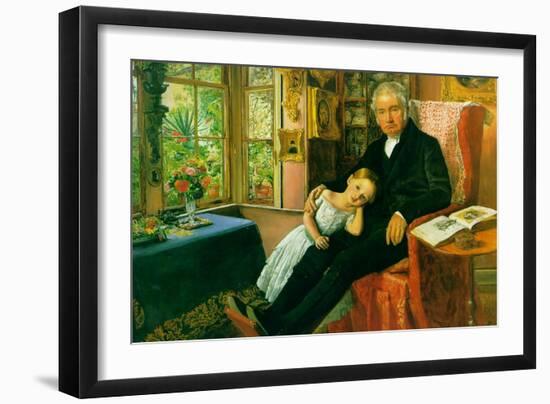 James Wyatt and His Granddaughter-John Everett Millais-Framed Art Print