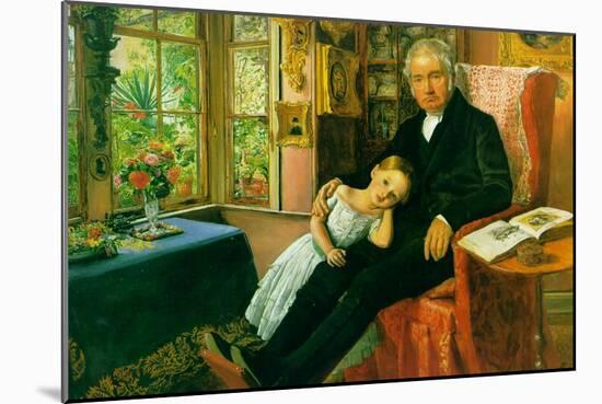 James Wyatt and His Granddaughter-John Everett Millais-Mounted Art Print