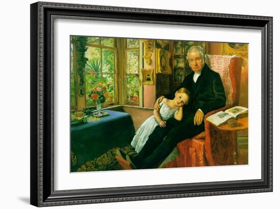 James Wyatt and His Granddaughter-John Everett Millais-Framed Art Print