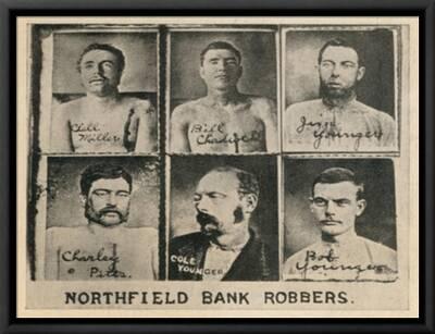 James-Younger Gang Members Killed or Captured in Northfield Bank Robbery,  1876' Art Print | Art.com